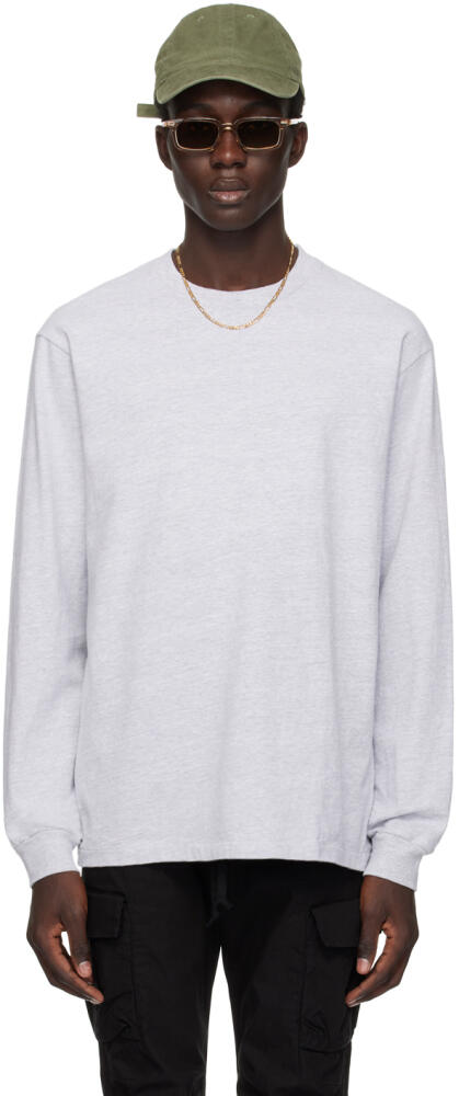 John Elliott Gray University Long Sleeve T-Shirt Cover