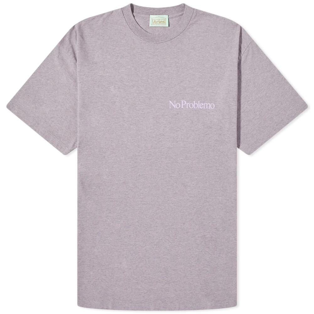 Aries Overdyed Melange Mini Problemo T-Shirt in Lilac Marl Cover