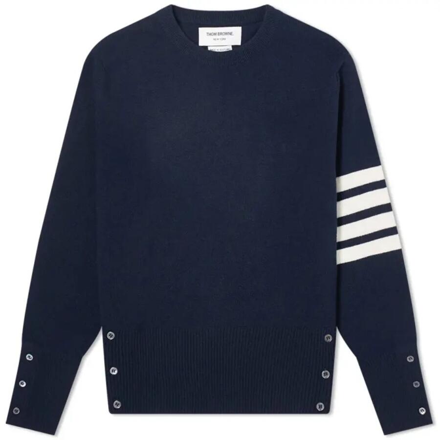 Thom Browne Navy Cashmere 4-Bar Pullover, Cover