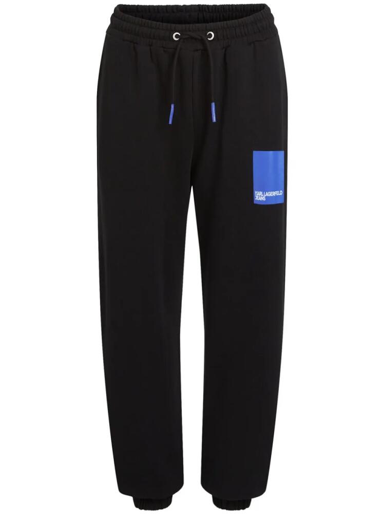 Karl Lagerfeld Jeans logo-print track pants - Black Cover