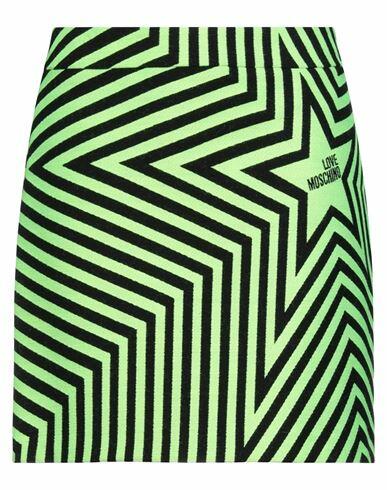 Love Moschino Woman Mini skirt Acid green Wool, Acrylic, Polyester, Polyamide Cover