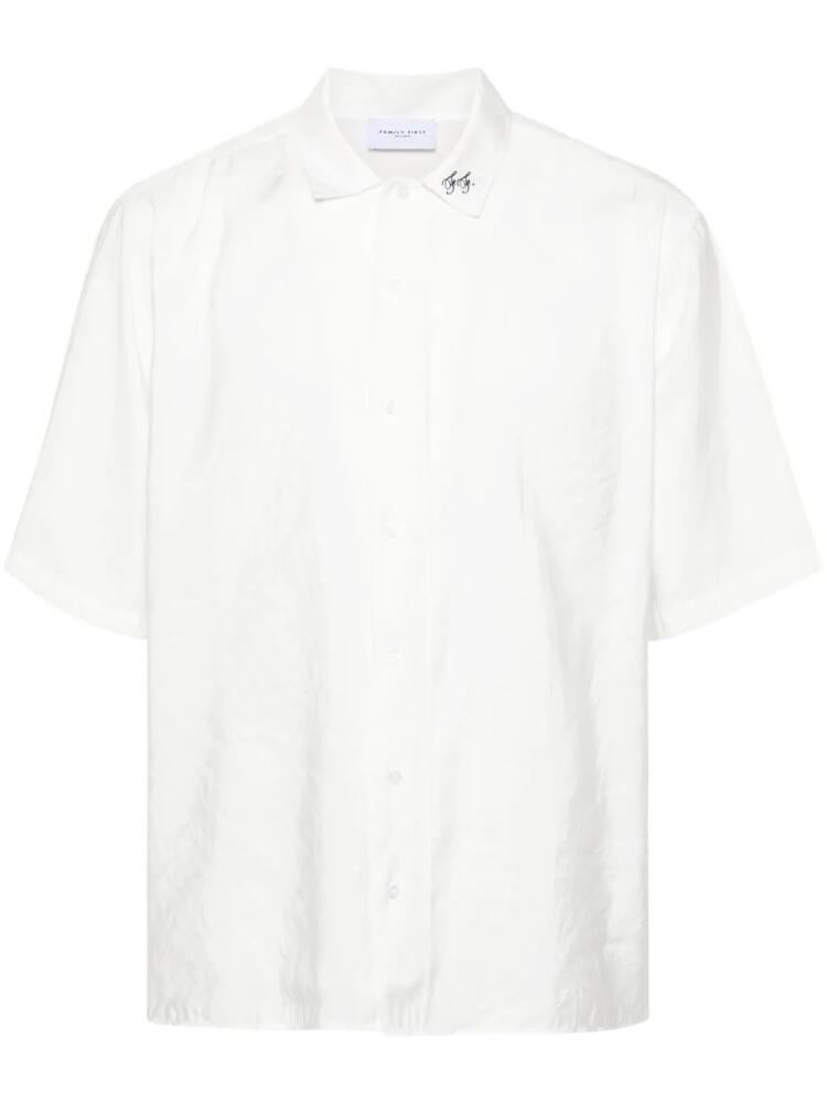 Family First logo-embroidered shirt - White Cover