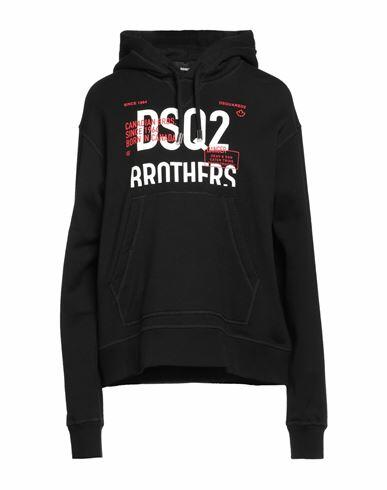 Dsquared2 Woman Sweatshirt Black Cotton Cover