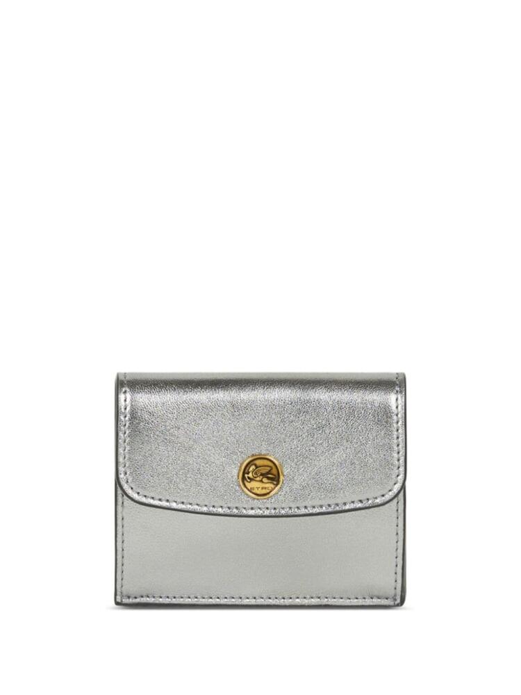 ETRO metallic leather cardholder - Silver Cover