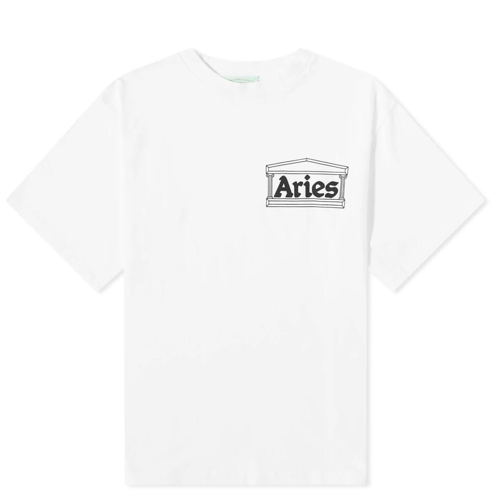 Aries Temple T-Shirt in White Cover