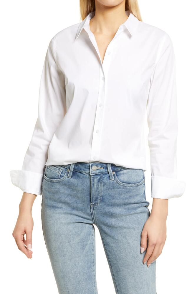 Nordstrom Classic Poplin Shirt in White Cover