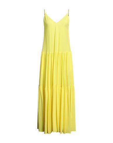 Jucca Woman Maxi dress Light yellow Acetate, Silk Cover