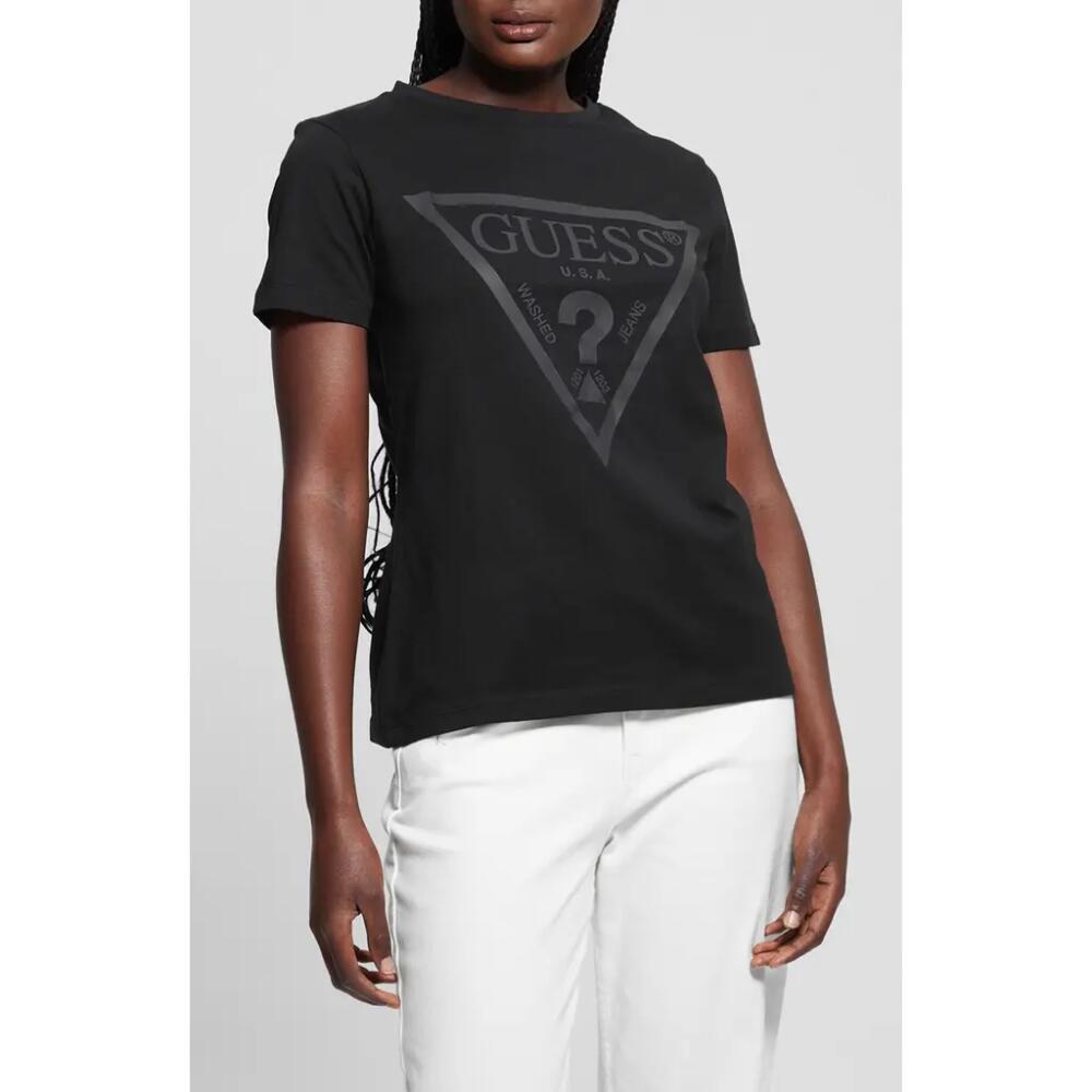 GUESS Adele Organic Cotton Graphic T-Shirt in Jet Black A996 Cover