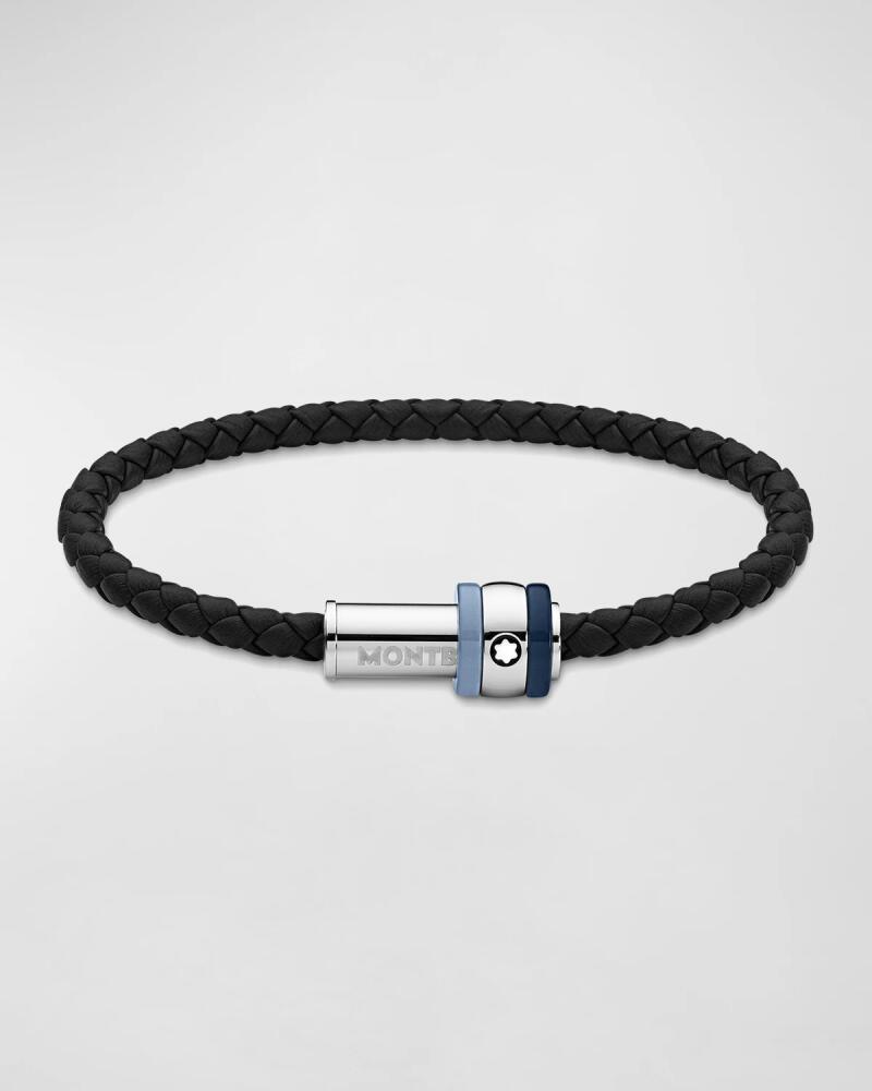 Montblanc Men's 1858 Ice Sea Leather Bracelet Cover