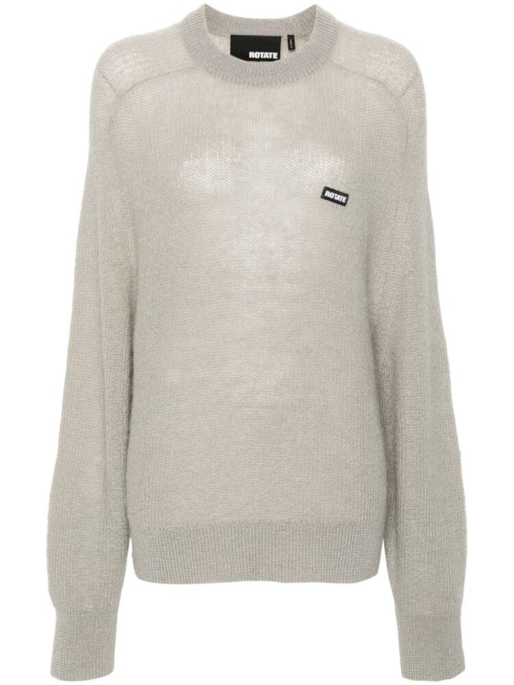 ROTATE BIRGER CHRISTENSEN logo-patch sweater - Grey Cover