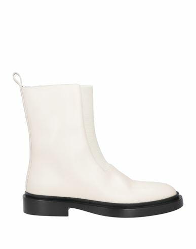 Jil Sander Woman Ankle boots Off white Soft Leather Cover