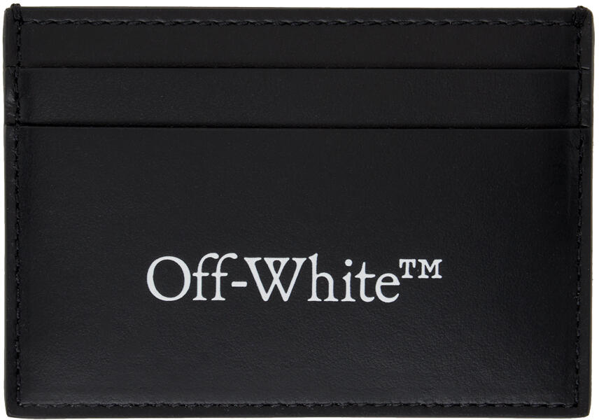 Off-White Black Bookish Card Holder Cover