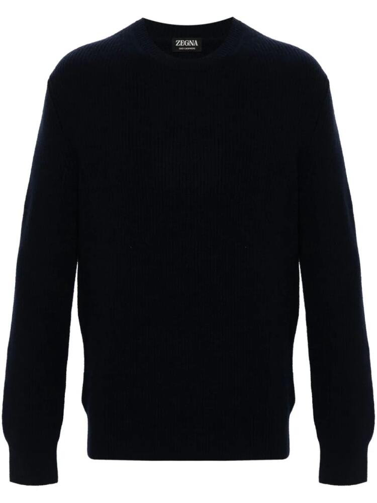 Zegna cashmere crew-neck sweater - Blue Cover