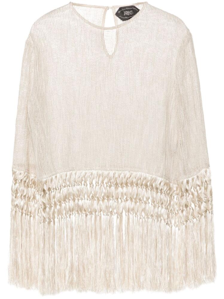 Taller Marmo tassel-detail blouse - Neutrals Cover