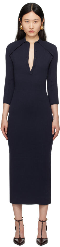 16Arlington Navy Alerone Midi Dress Cover