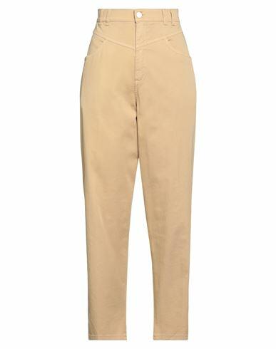 Department 5 Woman Pants Sand Cotton, Elastane Cover