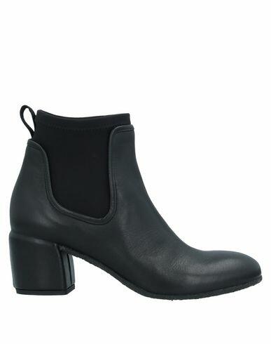 Del Carlo Woman Ankle boots Black Soft Leather, Textile fibers Cover