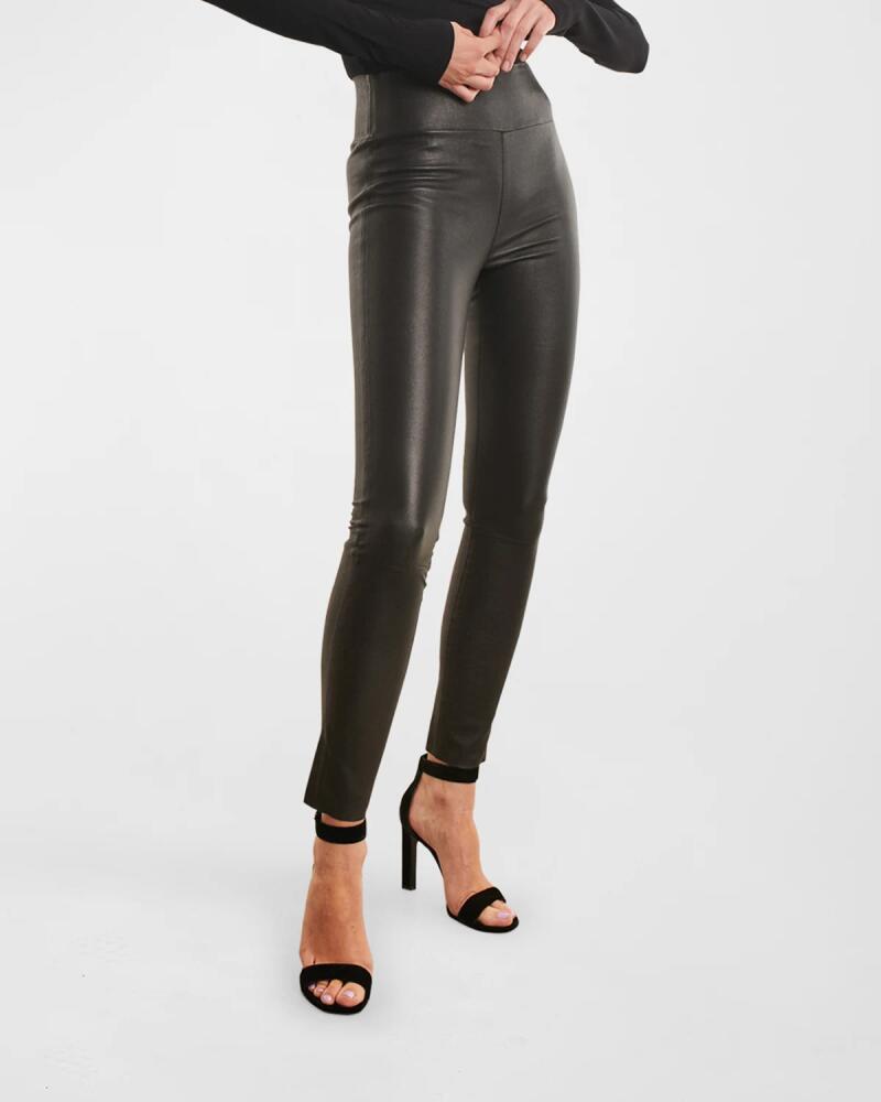 SPRWMN High-Waist Leather Ankle Leggings Cover