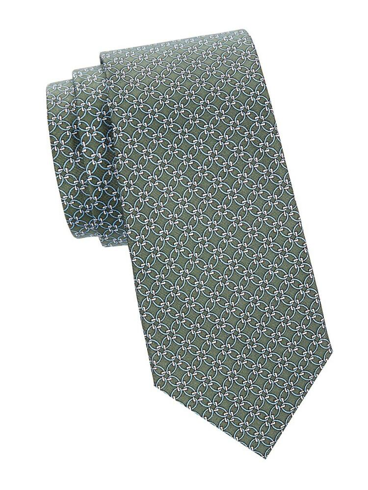 Saks Fifth Avenue Men's Chain Link Silk Tie - Blue Cover