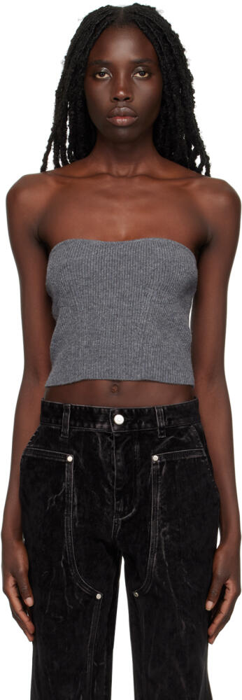 Stella McCartney Gray Ribbed Corset Cover