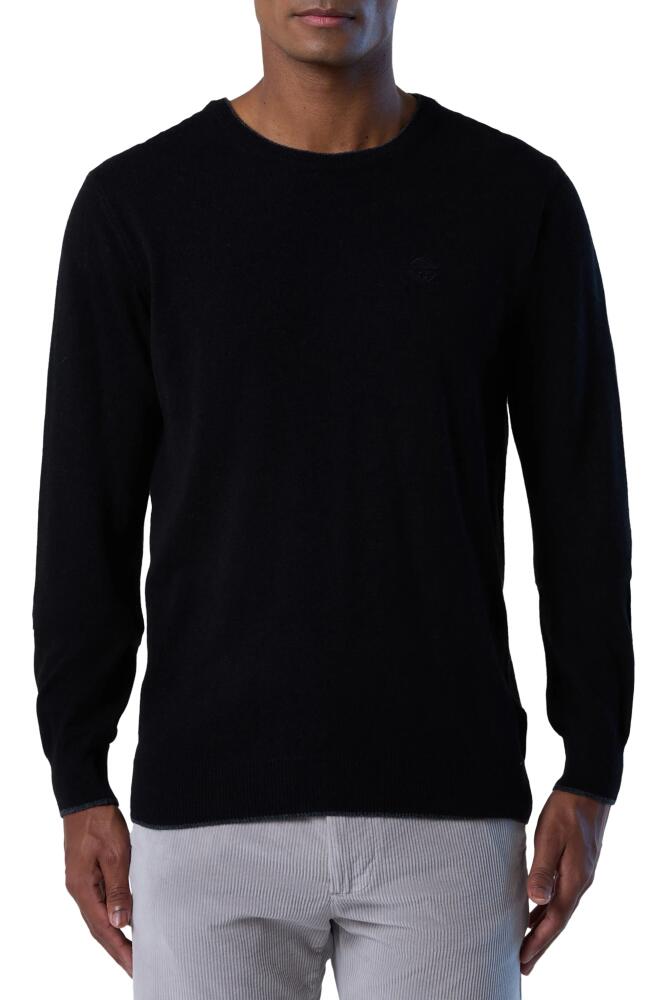 NORTH SAILS Logo Embroidered Crewneck Sweater in Black Cover