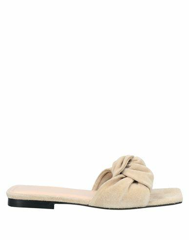 By Far Woman Sandals Beige Soft Leather Cover