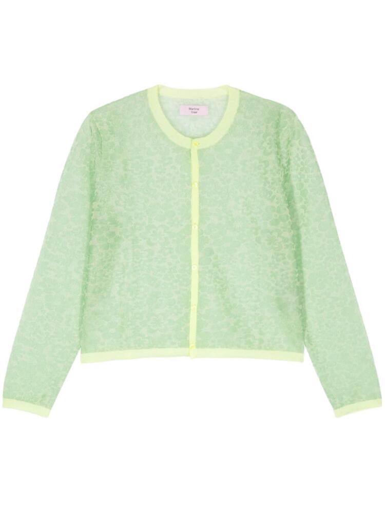 Martine Rose floral-jacquard cardigan - Green Cover