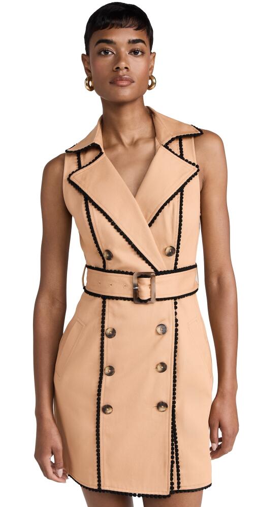 L'AGENCE Hale Trench Mini Dress Soft Camel Cover