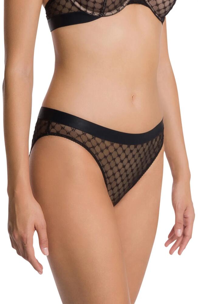 Wolford Sheer Logo Bikini Briefs in Black Cover