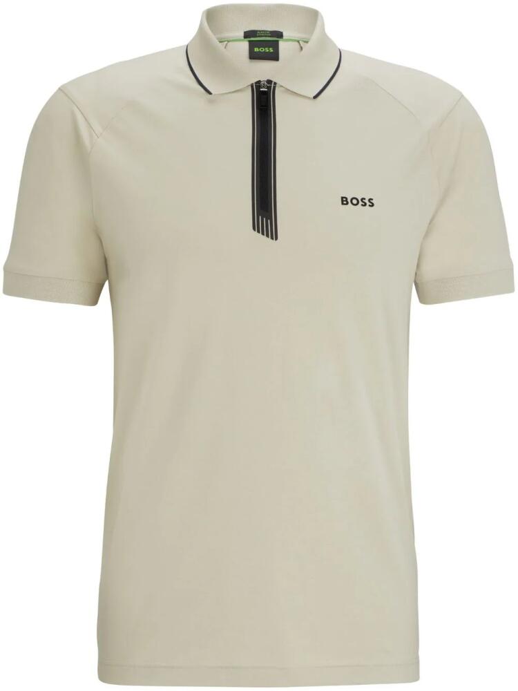 BOSS logo-print polo shirt - Neutrals Cover