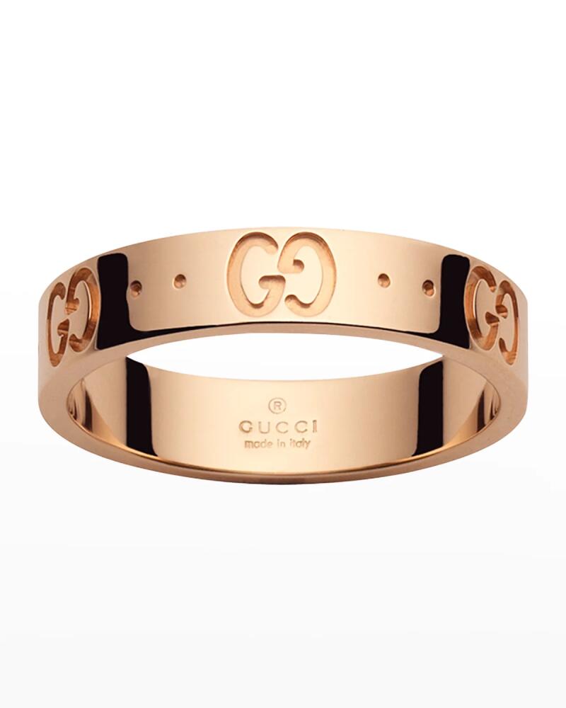 Gucci Icon Thin Band Ring in Pink Gold Cover