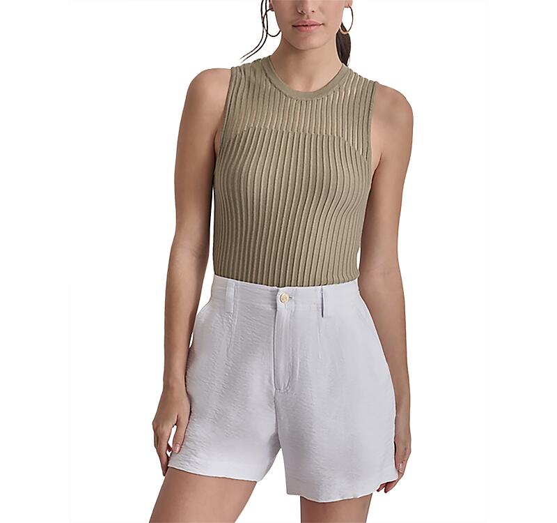 Dkny Sheer Yarn Ribbed Tank Cover