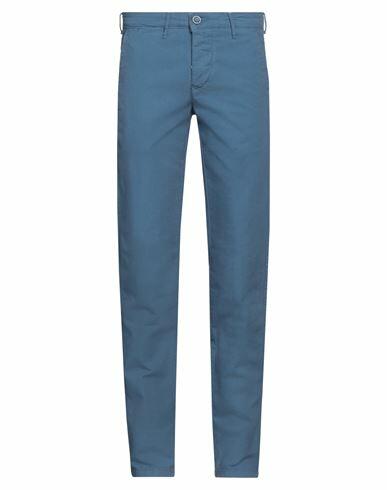 0/zero Construction Man Pants Blue Cotton, Elastane Cover