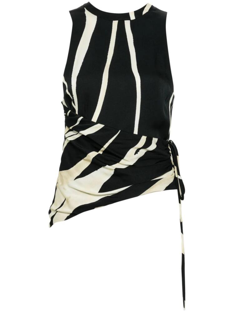 Nanushka tie-detail crepe tank top - Black Cover