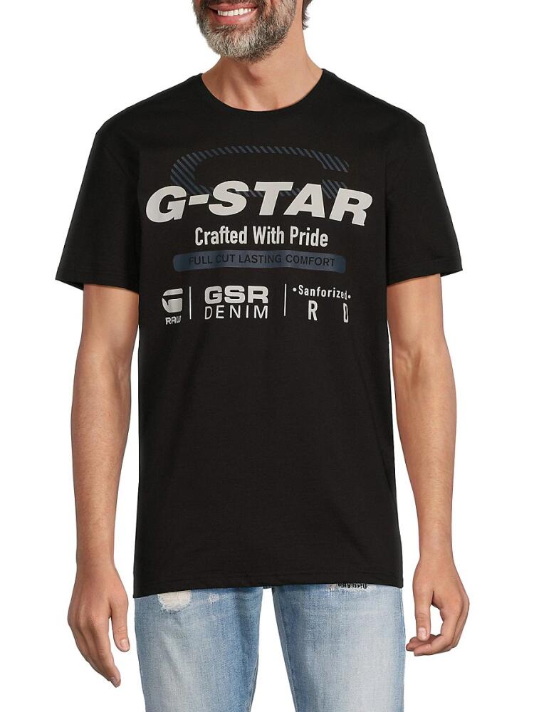 G-Star RAW Men's Old Skool Logo Graphic Tee - Black Cover