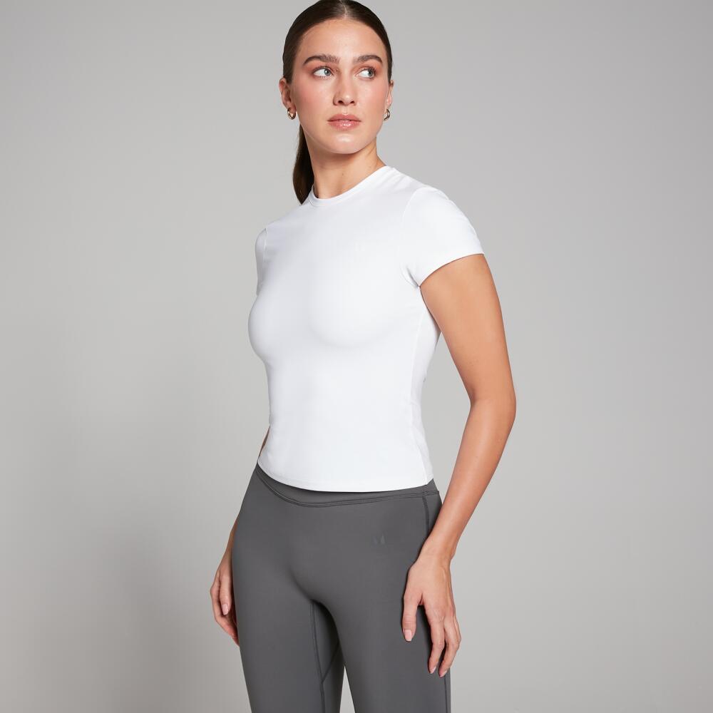 MP Women's Tempo Body Fit Short Sleeve T-Shirt - White Cover