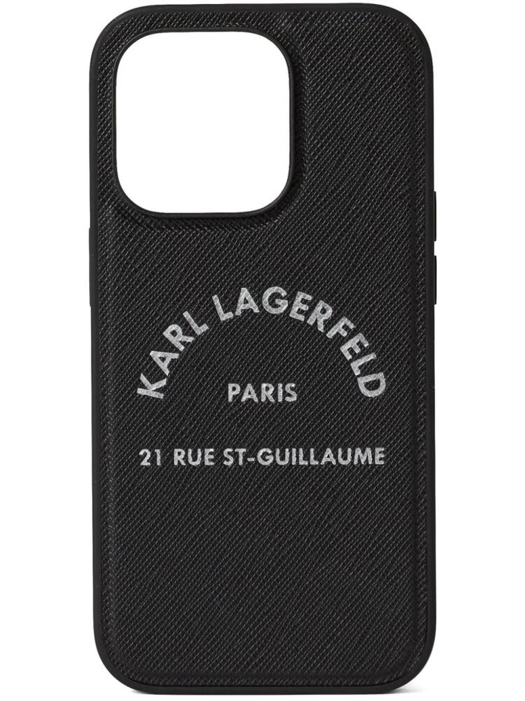 Karl Lagerfeld Rue St-Guillaume iPhone 14 Pro case - Black Cover