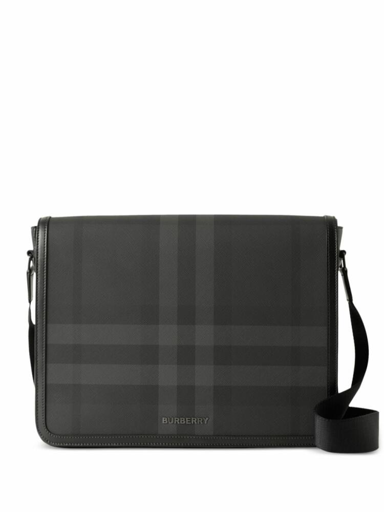 Burberry check-pattern messenger bag - Black Cover