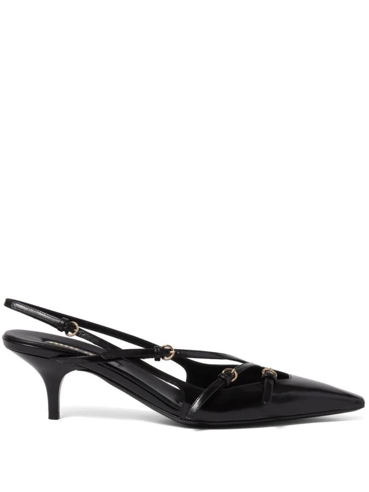 Miu Miu 55mm buckle-embellished slingblack pumps Cover