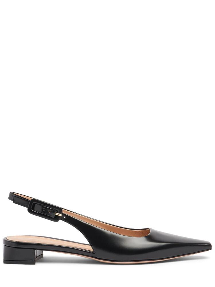 GIANVITO ROSSI 20mm Tokio Leather Slingback Flats Cover