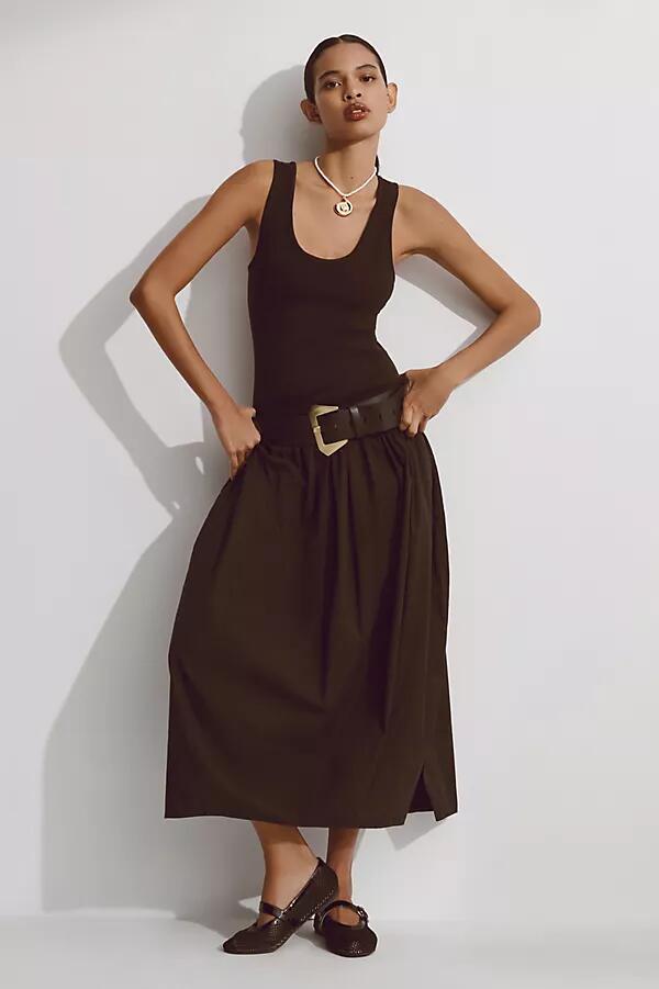 By Anthropologie Sleeveless Drop-Waist Maxi Dress Cover