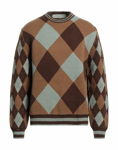 Golden Goose Man Sweater Brown Cotton, Virgin Wool, Viscose, Polyamide, Elastane Cover