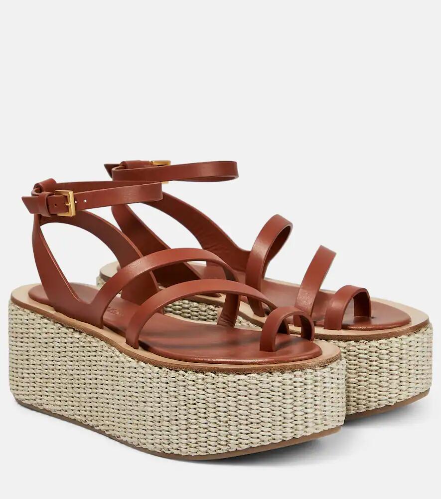 Max Mara Biarritz leather platform espadrille sandals Cover