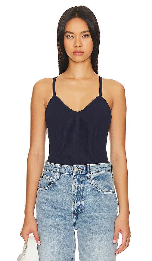 525 Liv Rib Bralette Top in Navy Cover