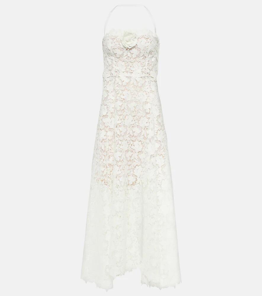 Oscar de la Renta Floral-appliqué guipure lace gown Cover