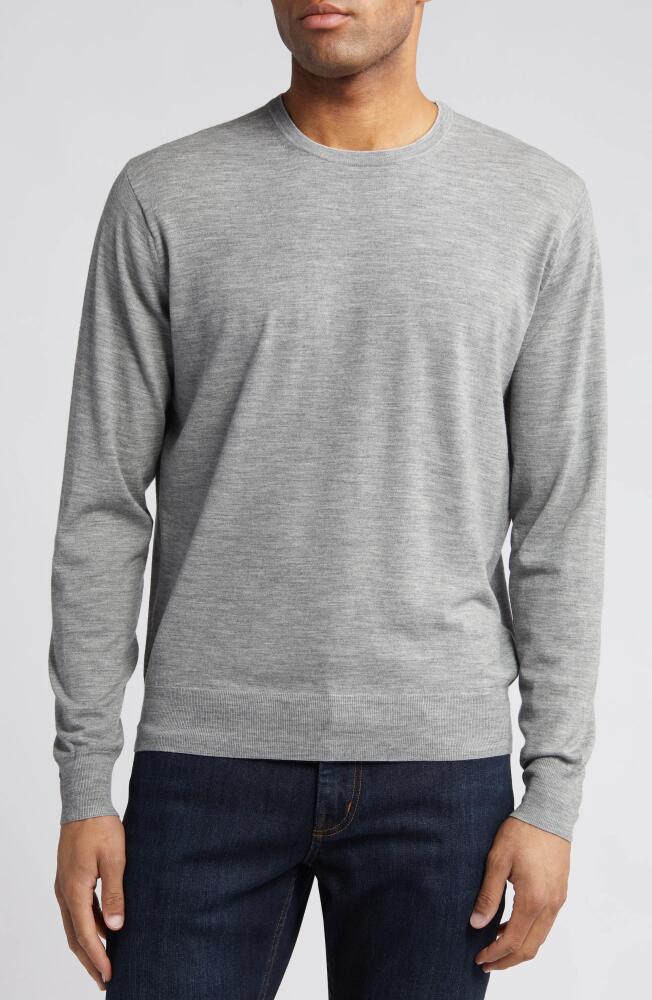 Peter Millar Crown Crafted Excursionist Flex Wool Blend Sweater in Gale Grey Cover