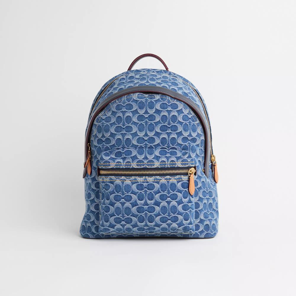 Coach Restored Charter Backpack In Signature Denim Cover