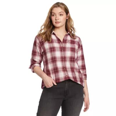 Eddie Bauer Women's Firelight Flannel Shirt - Boyfriend Cover