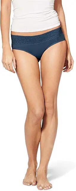 Tommy John Cool Cotton Brief, Lace Waist (Navy) Women's Underwear Cover