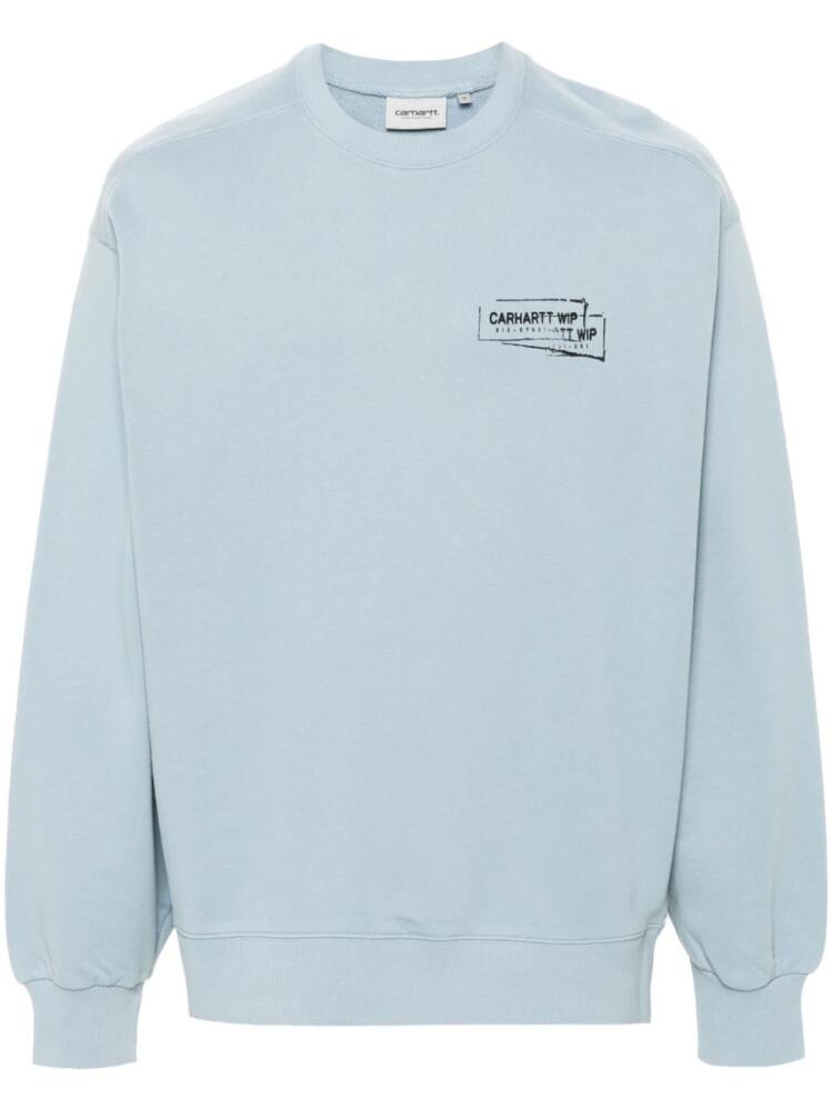 Carhartt WIP Stamp cotton sweatshirt - Blue Cover